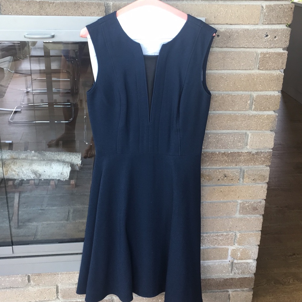 Blue and black leather Jason Wu dress